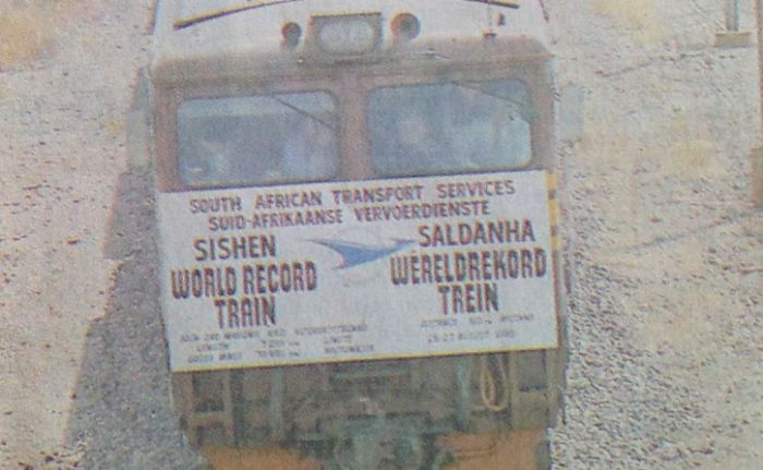 Sishen World Record Train - unknown newspaper - August 1989