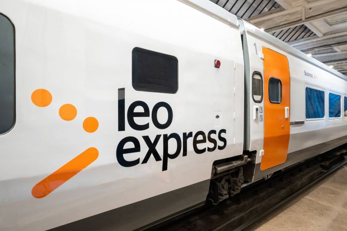 Leo Express train Talgo, entry to the train_low