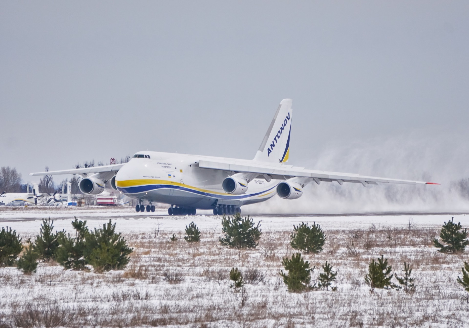 Ан-124 с бортовым номером UR-82072 приземлился 18 марта в Гостомеле, осуществив перелет из туркменского аэропорта Туркменбаши. Перед этим украинский транспортник побывал в пакистанском Карачи, а до того - в индийском Хайдарабаде.